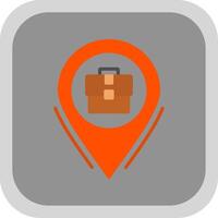 Business Location Flat round corner Icon Design vector