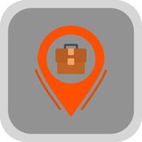 Business Location Flat round corner Icon Design vector