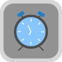 alarma reloj plano redondo esquina icono diseño vector