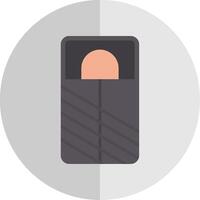 Sleeping Bag Flat Scale Icon Design vector