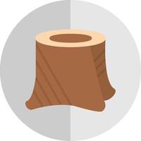 Stump Flat Scale Icon Design vector