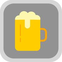 Beer Flat round corner Icon Design vector