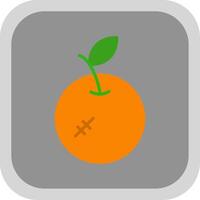naranja plano redondo esquina icono diseño vector