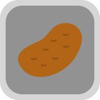 Potato Flat round corner Icon Design vector