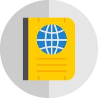 Passport Flat Scale Icon Design vector