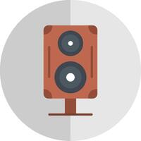 Altavoces plano escala icono diseño vector