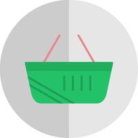 Shopping Basket Flat Scale Icon Design vector