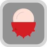 Lychee Flat round corner Icon Design vector