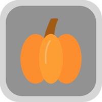 Pumpkin Flat round corner Icon Design vector