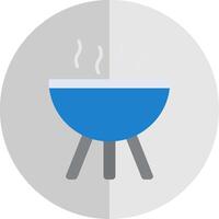 BBQ Grill Flat Scale Icon Design vector