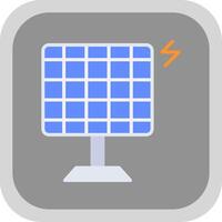 Solar Energy Flat round corner Icon Design vector