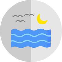 River Flat Scale Icon Design vector