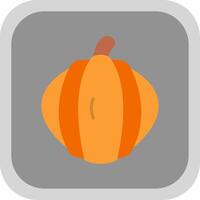 Pumpkin Flat round corner Icon Design vector