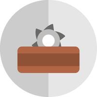 Circular Saw Flat Scale Icon Design vector