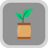 Plant Flat round corner Icon Design vector