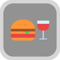 Fast Food Flat round corner Icon Design vector