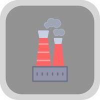 Pollution Flat round corner Icon Design vector