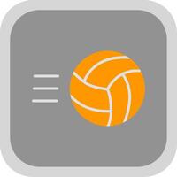 Volley Ball Flat round corner Icon Design vector