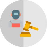 Labour Law Flat Scale Icon Design vector