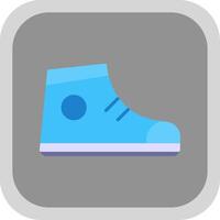 Support Shoes Flat round corner Icon Design vector