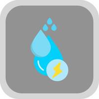 agua energía plano redondo esquina icono diseño vector