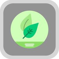 Leaf Flat round corner Icon Design vector