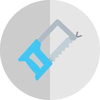 Hacksaw Flat Scale Icon Design vector