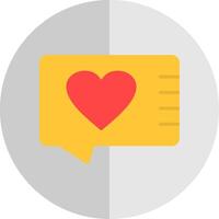 Give Heart Flat Scale Icon Design vector