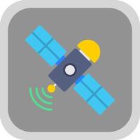 Satellite Flat round corner Icon Design vector