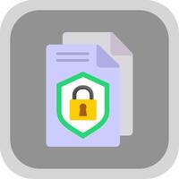 Privacy Policy Flat round corner Icon Design vector