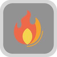 Burn Flat round corner Icon Design vector