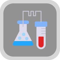 Laboratory Flat round corner Icon Design vector