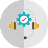 Technical Support Flat Scale Icon Design vector