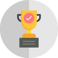 Trophy Flat Scale Icon Design vector