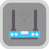 Router Flat round corner Icon Design vector