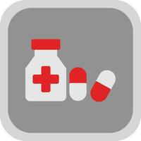 Medication Flat round corner Icon Design vector