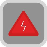 Danger Flat round corner Icon Design vector