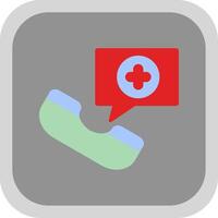 Doctor On Call Flat round corner Icon Design vector