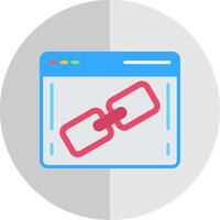 Link Flat Scale Icon Design vector