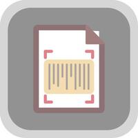 Barcode Flat round corner Icon Design vector