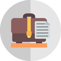 Briefcase Flat Scale Icon Design vector