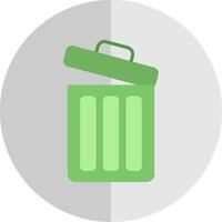 Trash Flat Scale Icon Design vector