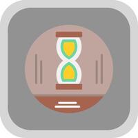 Hourglass Flat round corner Icon Design vector