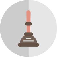 Plunger Flat Scale Icon Design vector