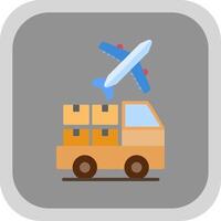 Logistic Service Provider Flat round corner Icon Design vector