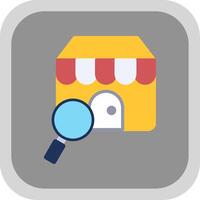 Find A Store Flat round corner Icon Design vector