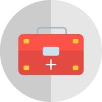 First Aid Kit Flat Scale Icon Design vector