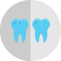 Teeths Flat Scale Icon Design vector