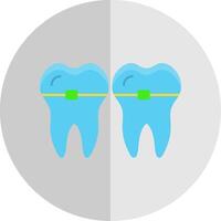 Braces Flat Scale Icon Design vector