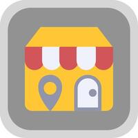 Store Locator Flat round corner Icon Design vector